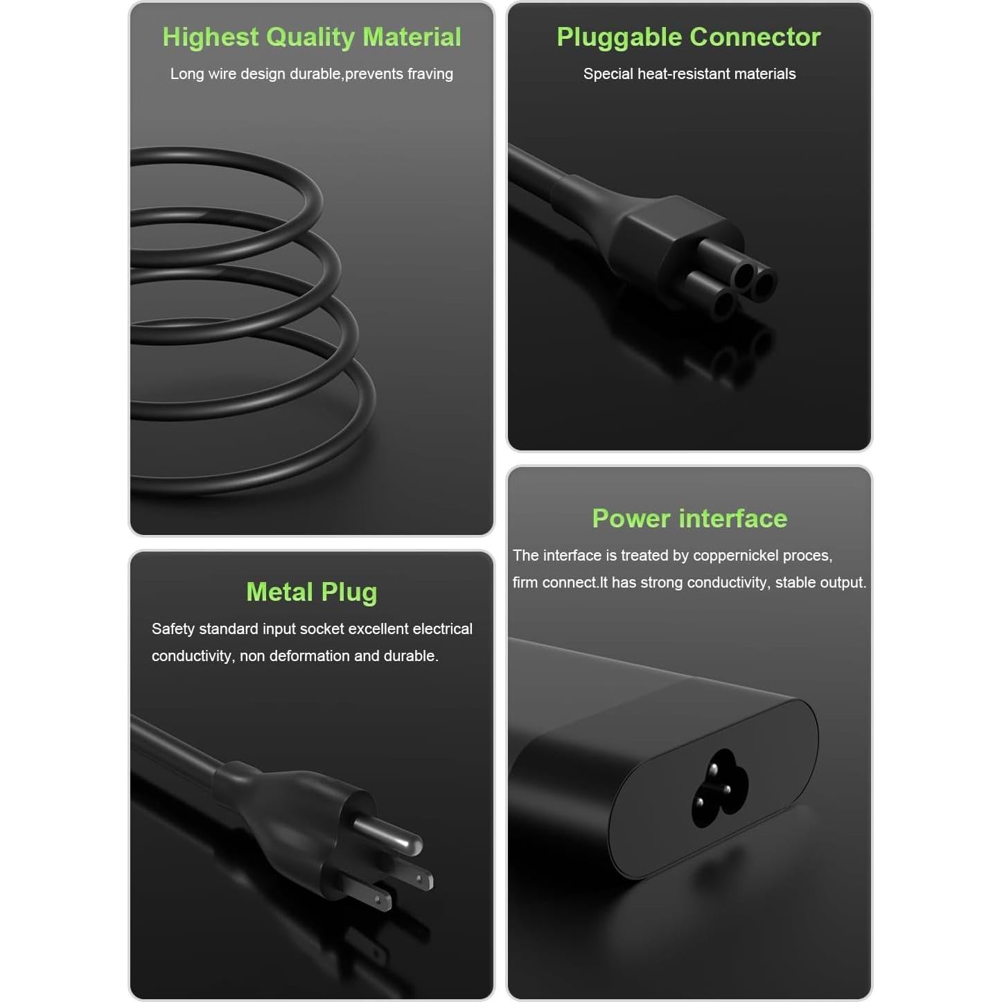 Slim 65W USB-C Charger Compatible with HP Elitebook, Spectre, Envy, ProBook, Pavilion, Fortis, OmniBook,ZBook Firefly, Elite x2, Chromebook X360 Laptop Travel Fast Charging Adapter