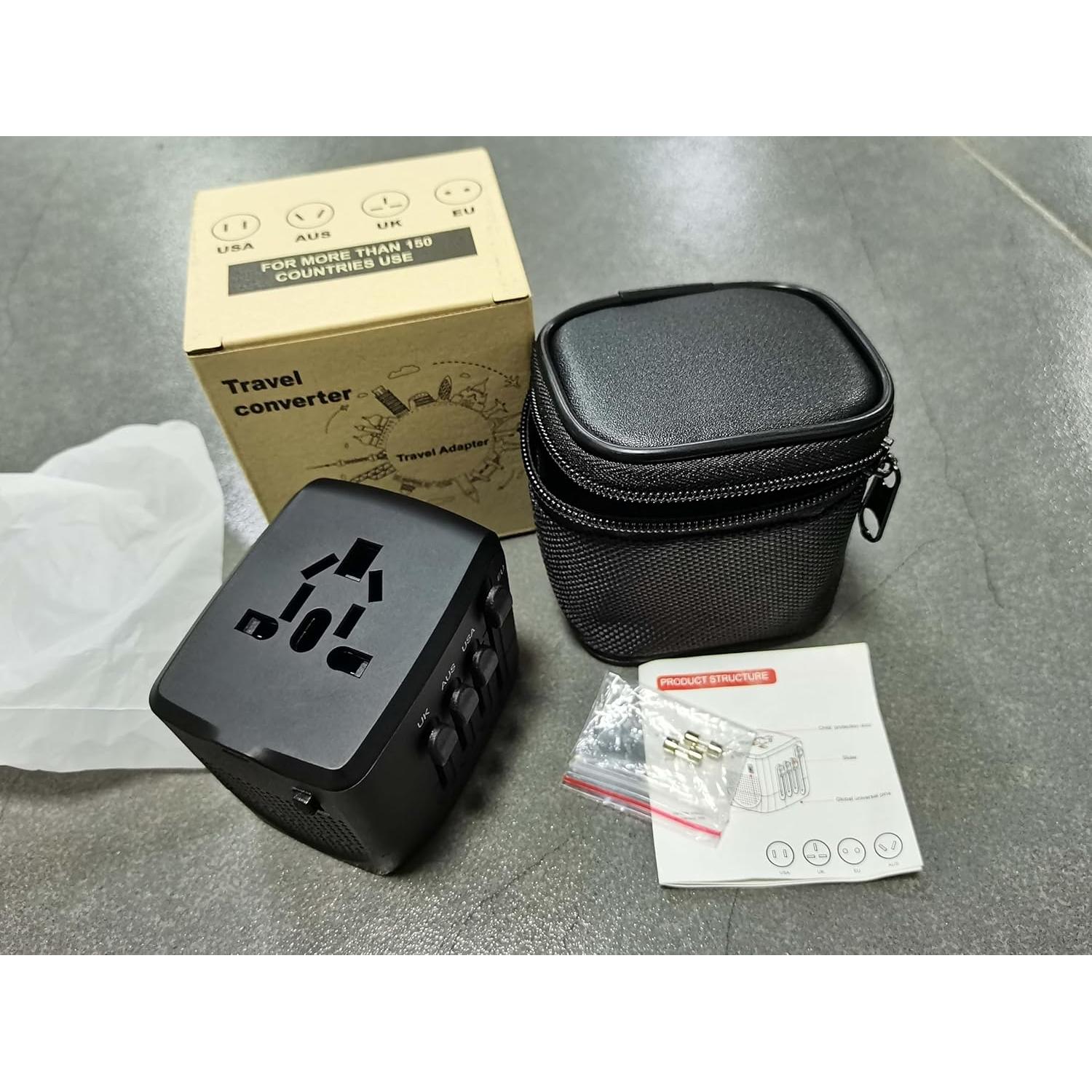 Adaptador de Viaje Internacional DONGGUAN 220V a 110V Negro