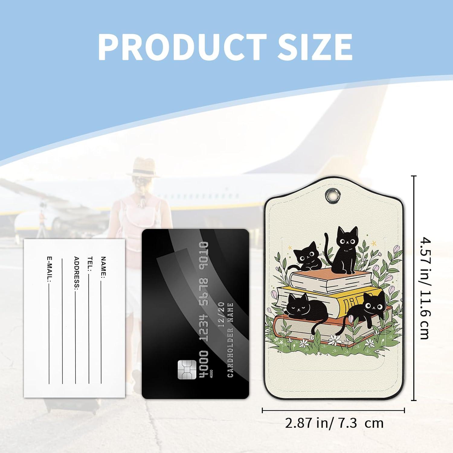 Etiqueta de Equipaje Nyixblyre Gato Negro 7.29x11.61cm