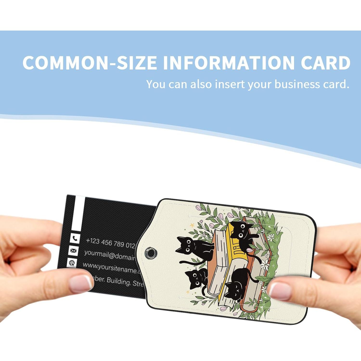 Etiqueta de Equipaje Nyixblyre Gato Negro 7.29x11.61cm