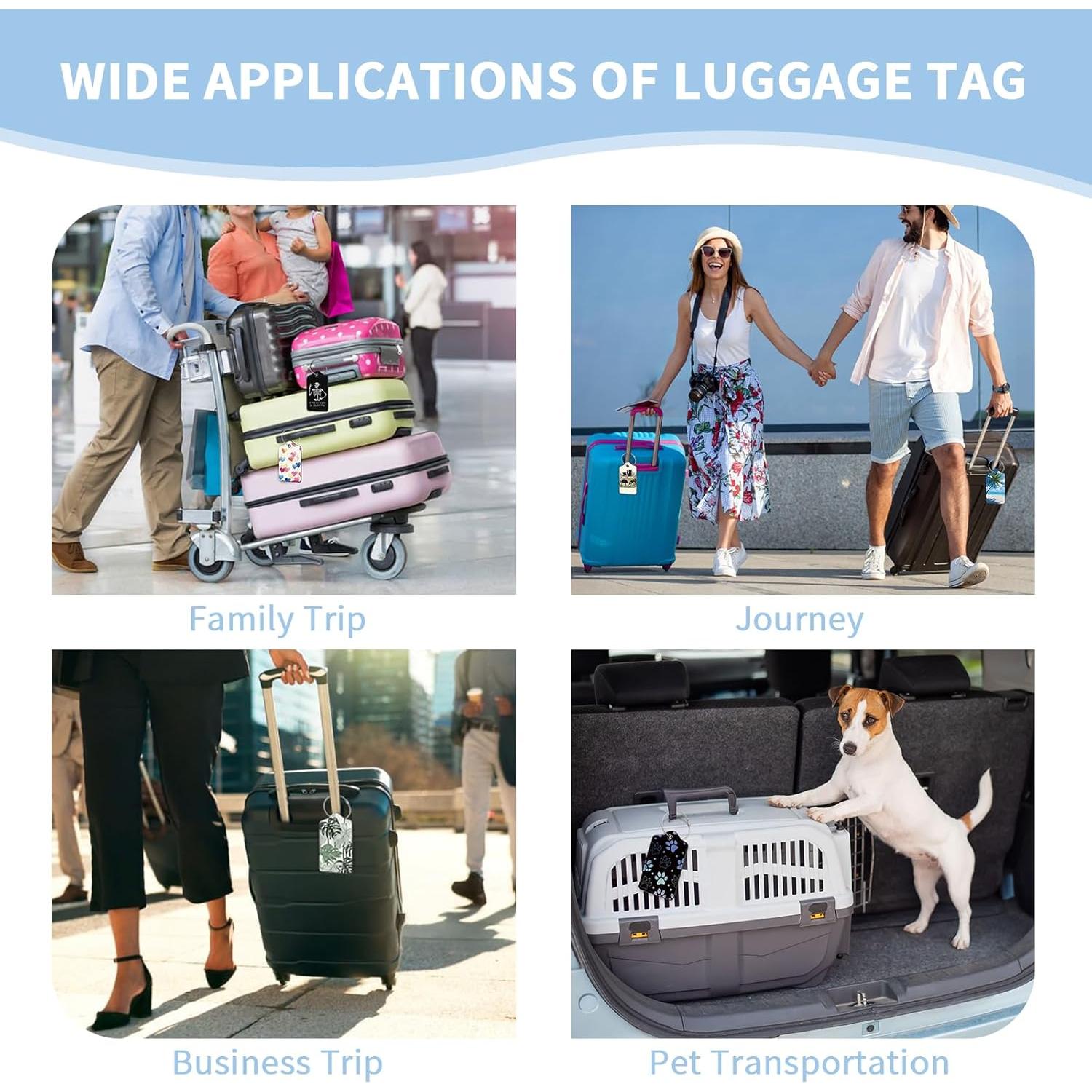 Etiqueta de Equipaje Nyixblyre Gato Negro 7.29x11.61cm