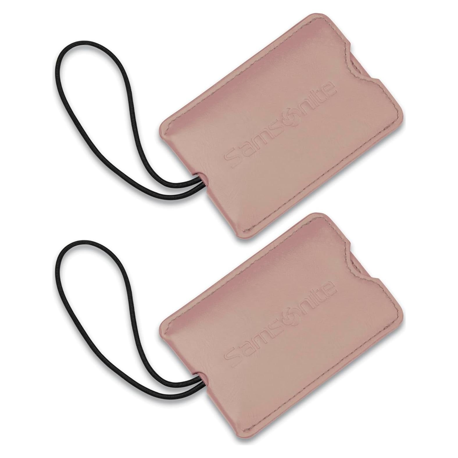 Etiquetas de ID de vinilo Samsonite 2 unidades rosa