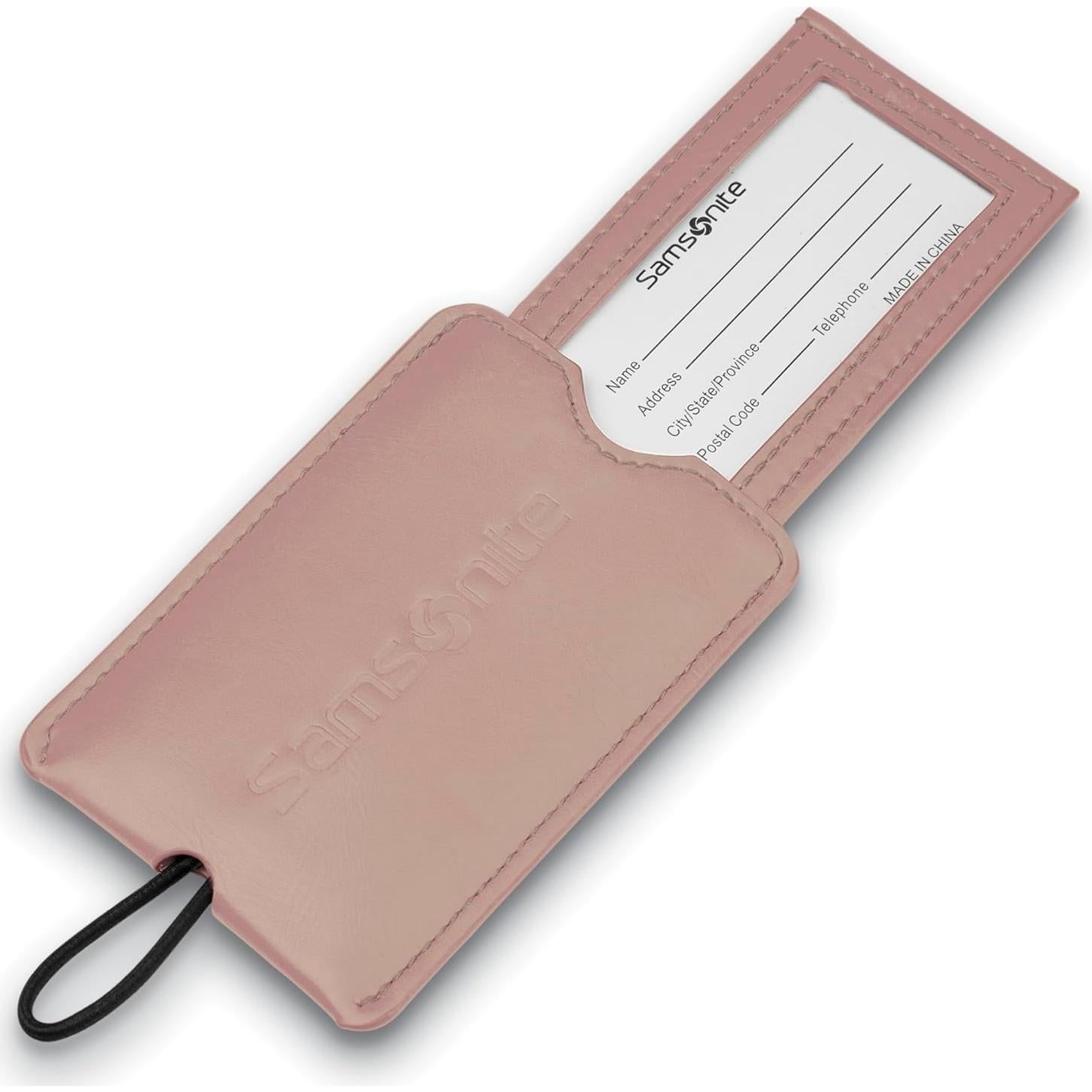 Etiquetas de ID de vinilo Samsonite 2 unidades rosa