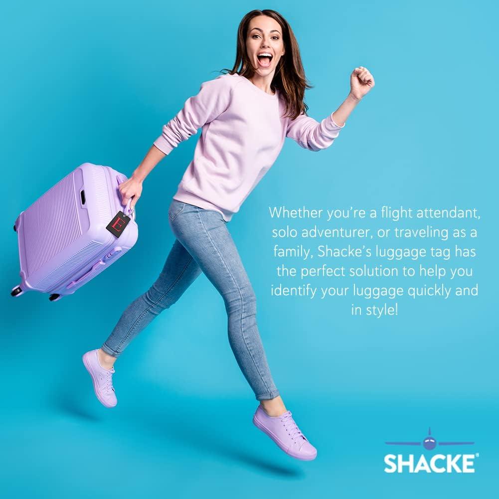 Etiqueta de Equipaje Shacke Personalizable Letra E Negra