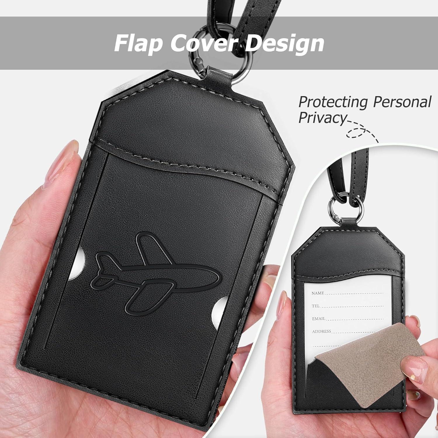 Etiquetas de Equipaje Mayski Paquete de 3 Negro Avión