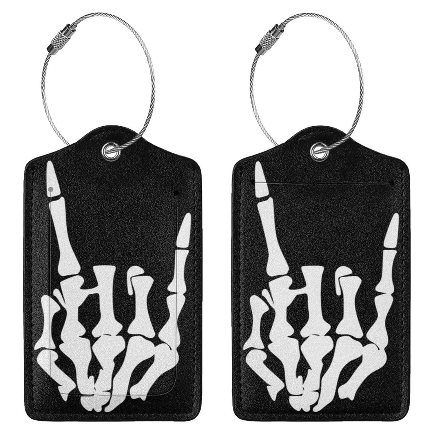 Etiquetas de Equipaje Vridoyt Calavera 2 Pcs 11.6x7.3cm