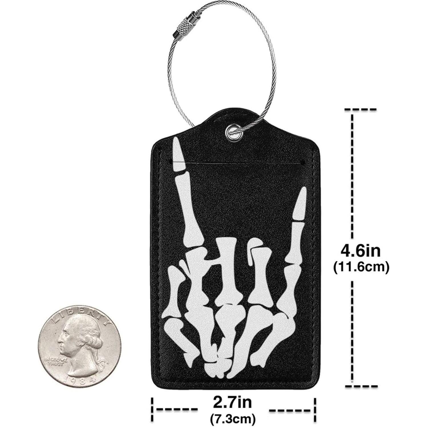 Etiquetas de Equipaje Vridoyt Calavera 2 Pcs 11.6x7.3cm