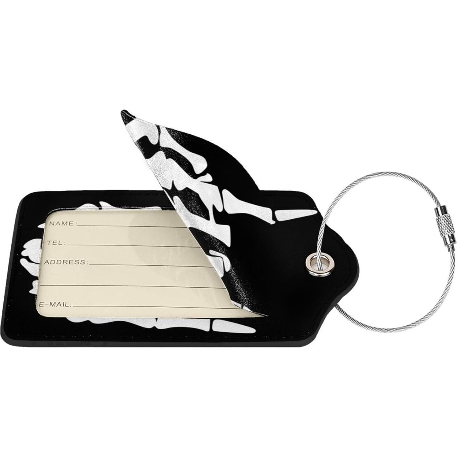 Etiquetas de Equipaje Vridoyt Calavera 2 Pcs 11.6x7.3cm