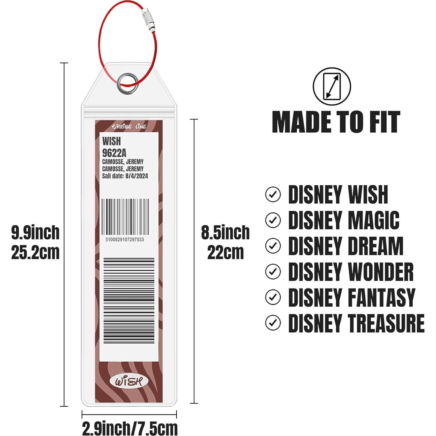 Soportes de Etiquetas de Equipaje DCL TONGMAO - 8 Pcs Colores