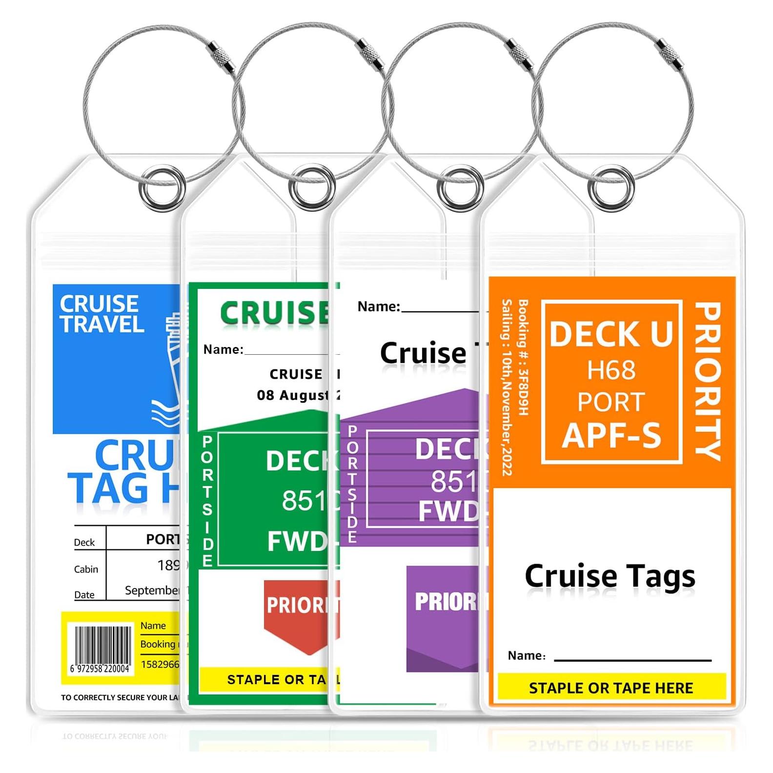 Portaetiquetas de Equipaje de Crucero GOSGOON1E - Paquete de 4