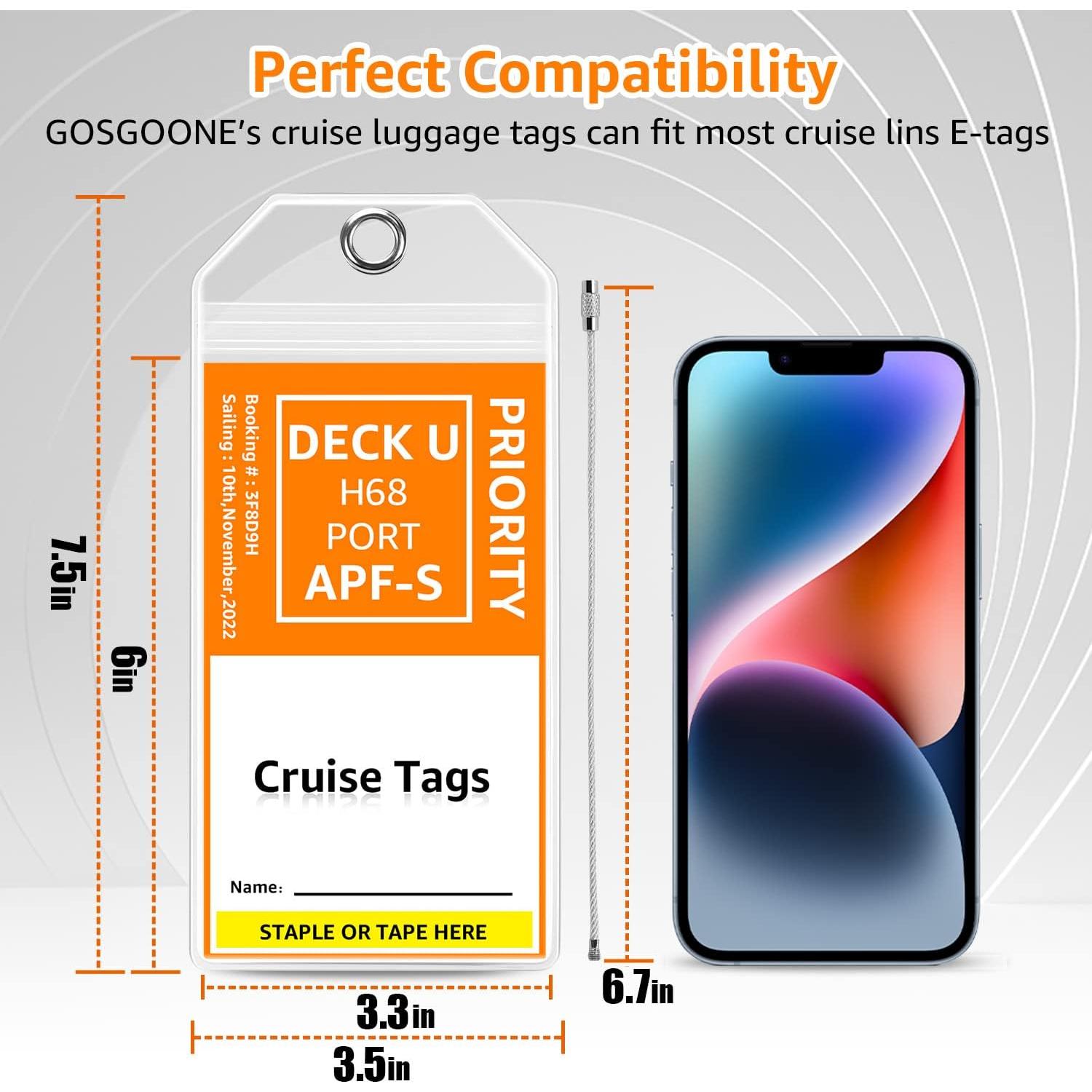 Portaetiquetas de Equipaje de Crucero GOSGOON1E - Paquete de 4
