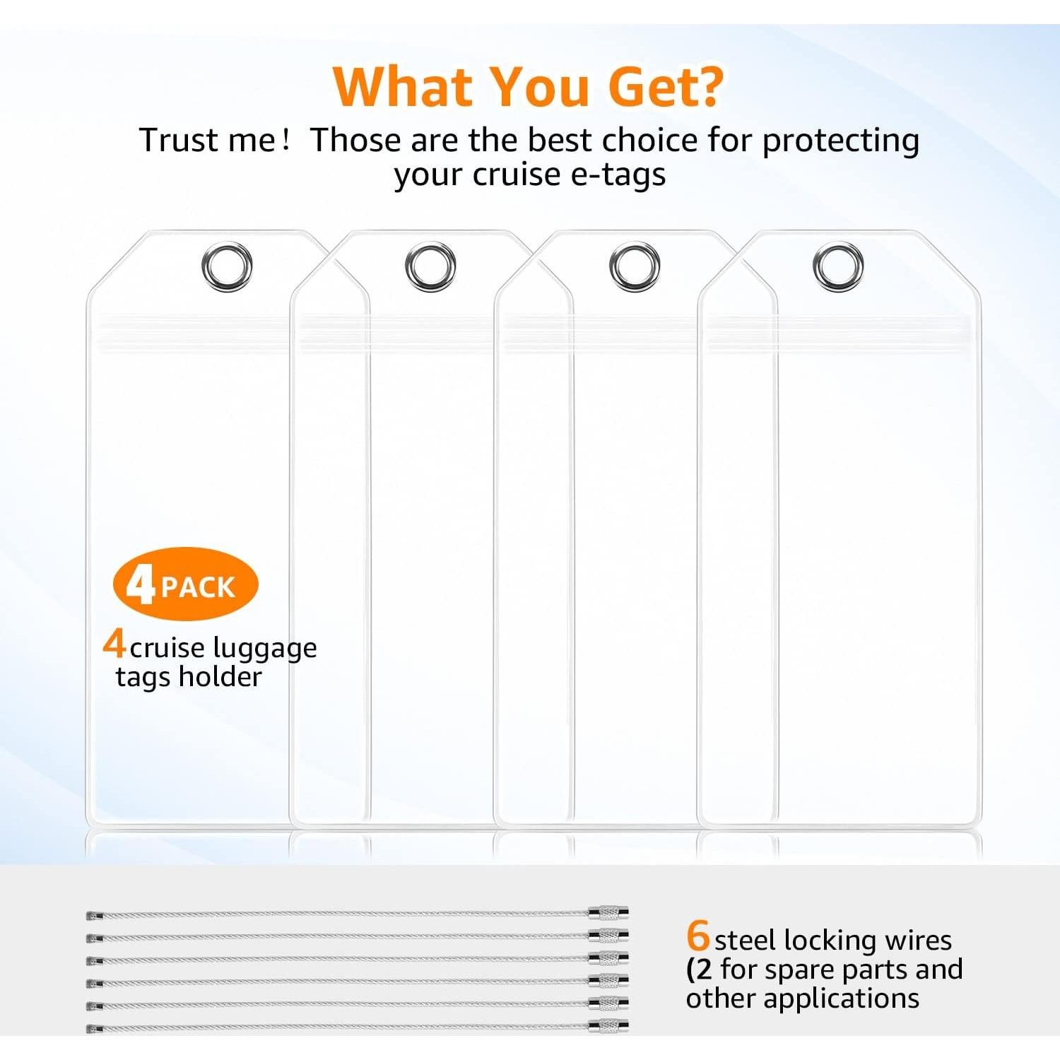 Portaetiquetas de Equipaje de Crucero GOSGOON1E - Paquete de 4