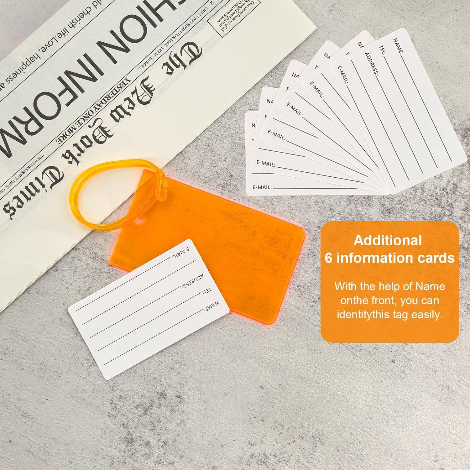 Etiquetas de Equipaje Mziart 12 Piezas PVC Coloridas