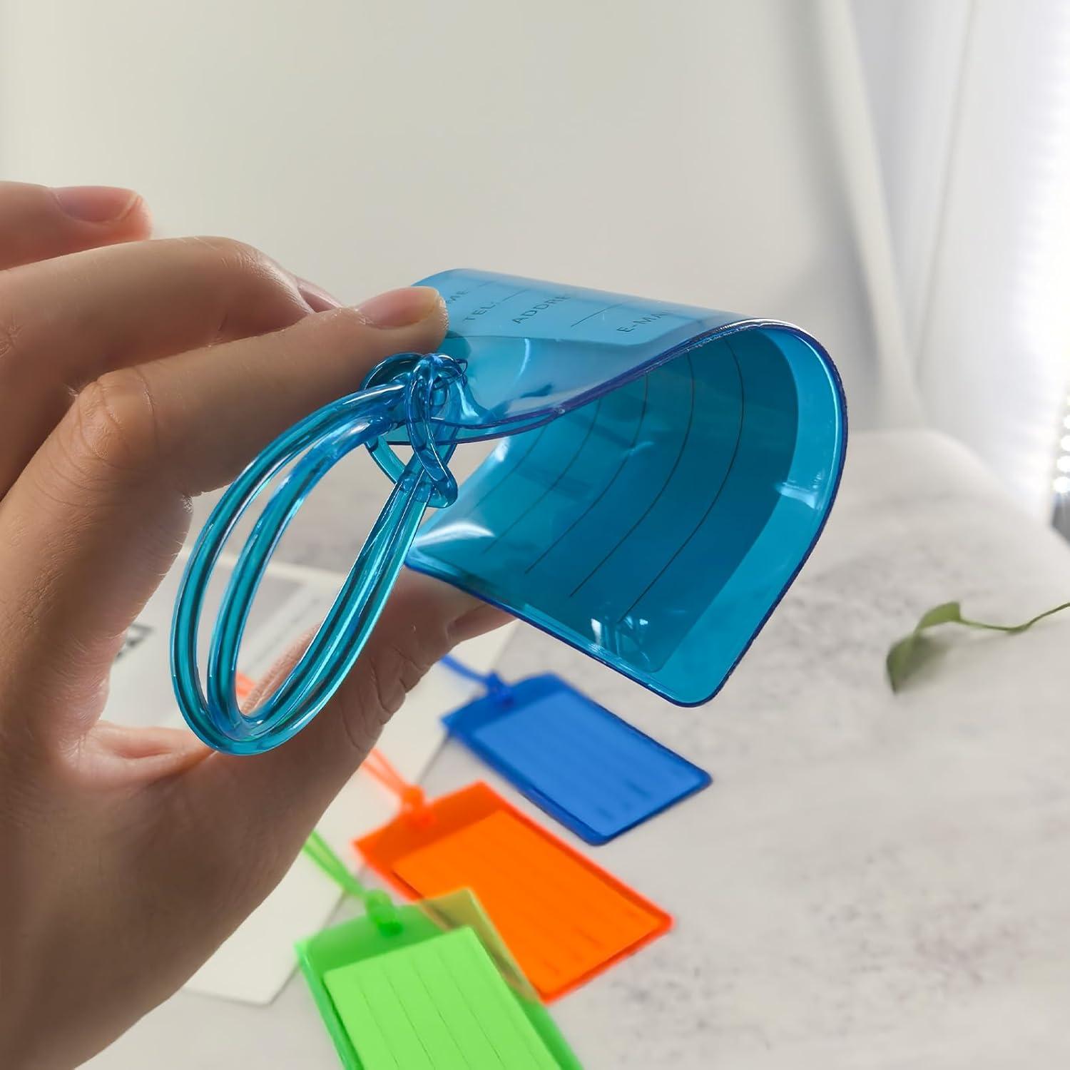 Etiquetas de Equipaje Mziart 12 Piezas PVC Coloridas