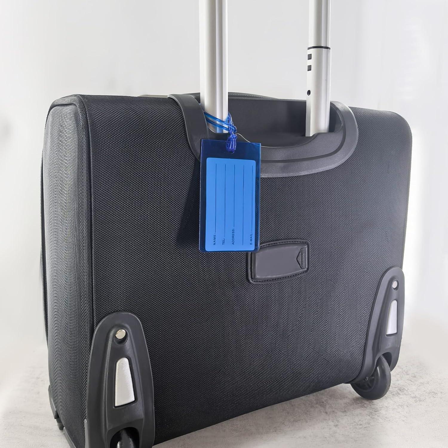 Etiquetas de Equipaje Mziart 12 Piezas PVC Coloridas