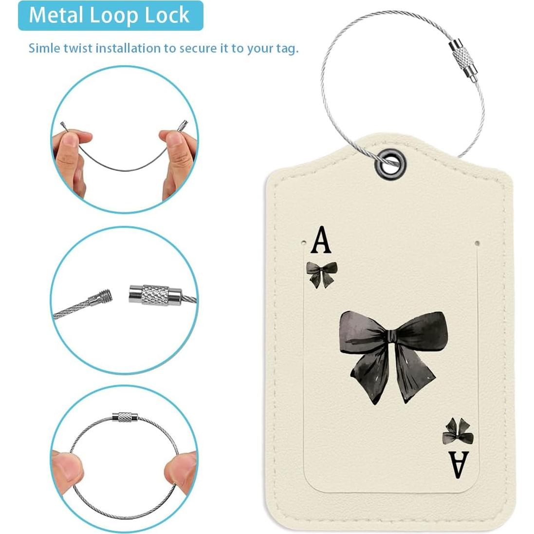 Etiquetas de Equipaje LARTSFRO 2 Piezas Diseño Único PU