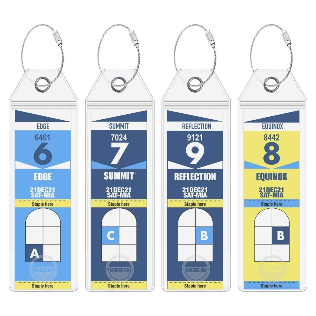Portaetiquetas de Equipaje de Crucero Cruise On - Paquete de 4
