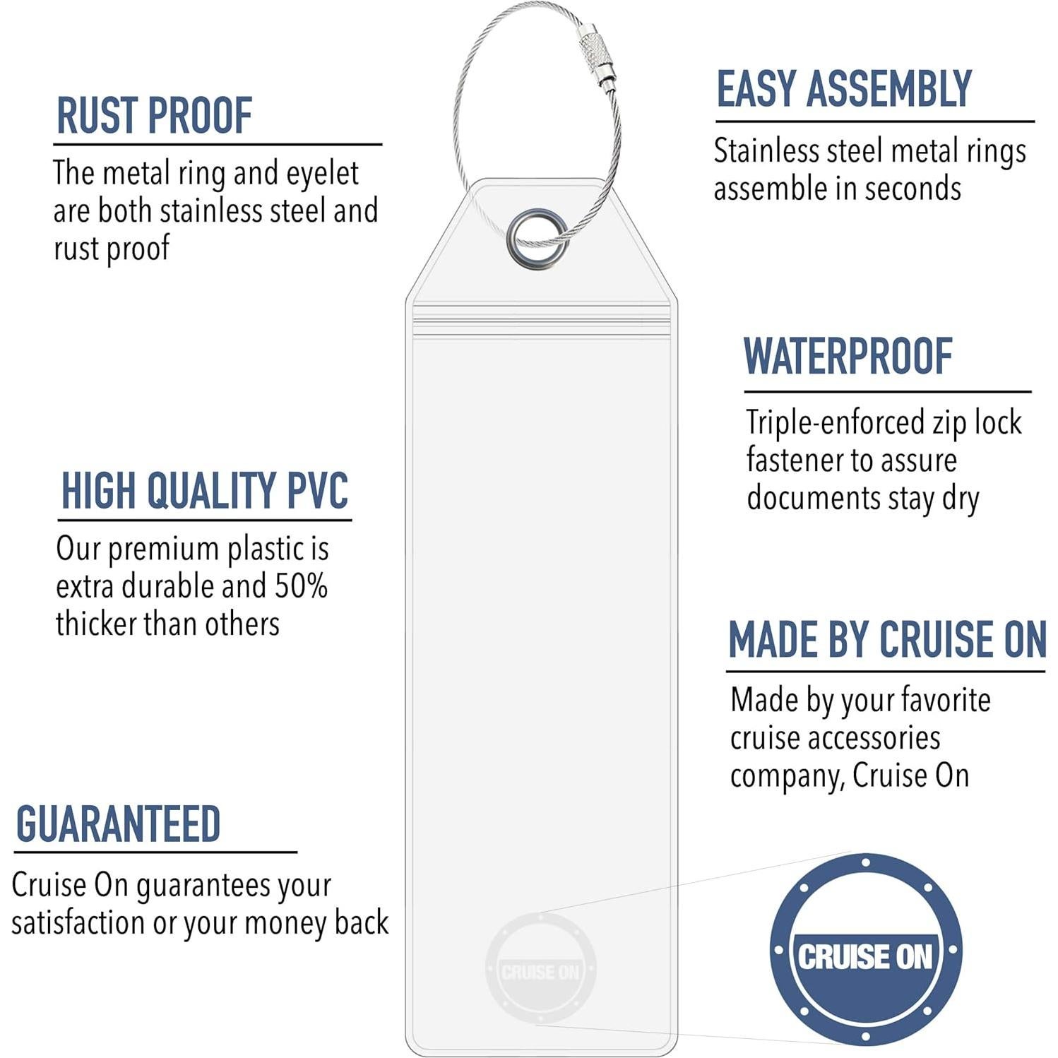 Portaetiquetas de Equipaje de Crucero Cruise On - Paquete de 4