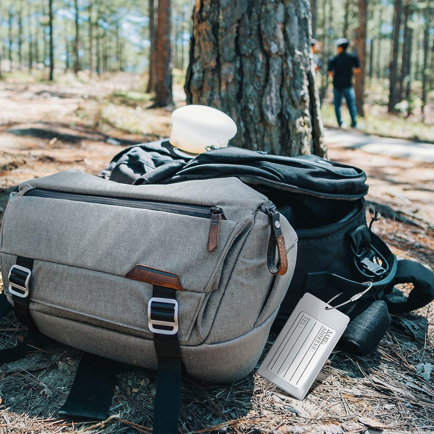 8 Etiquetas de Equipaje de Aluminio Xuniea con Soporte ID