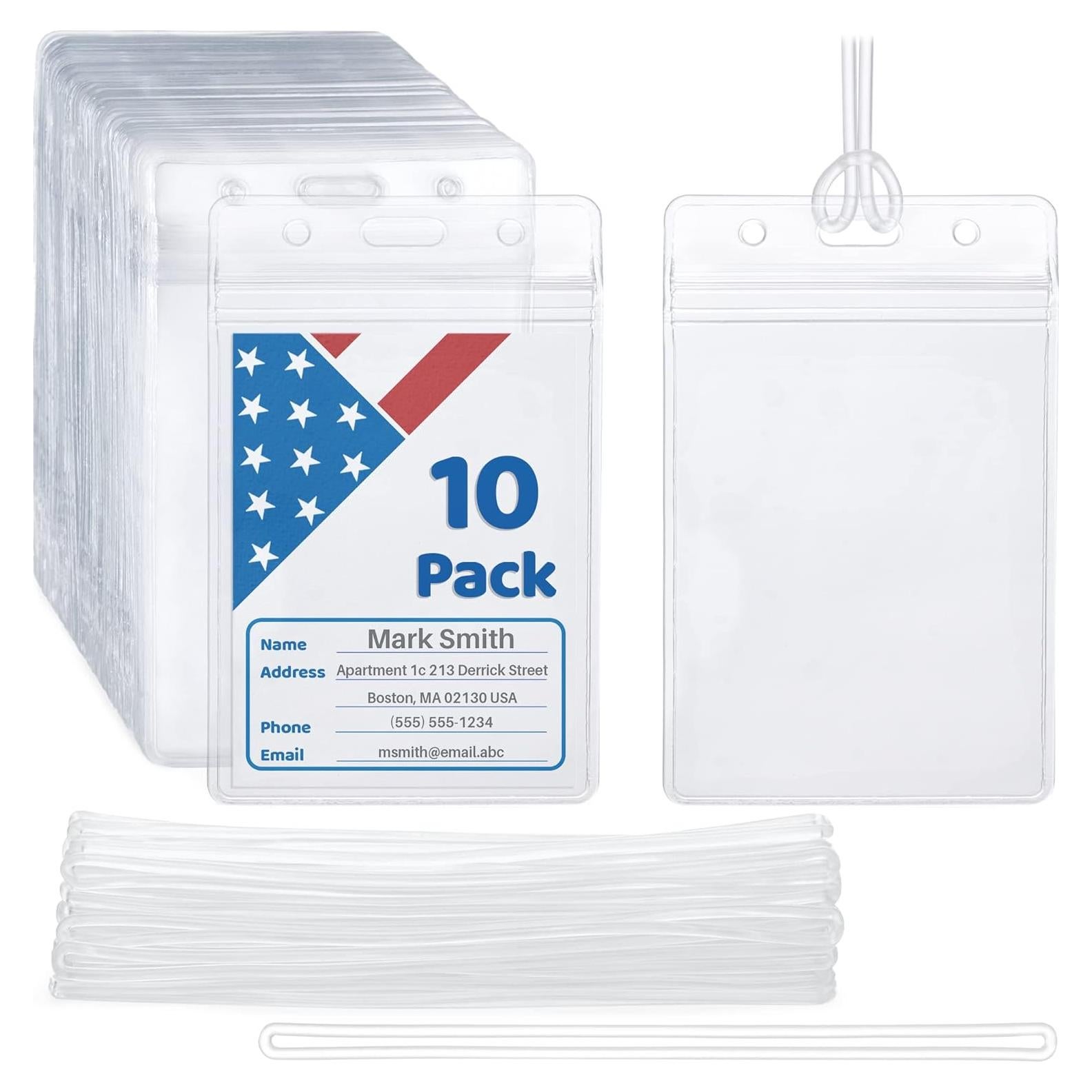 Etiquetas de Equipaje Mifflin Transparentes - Paquete de 10