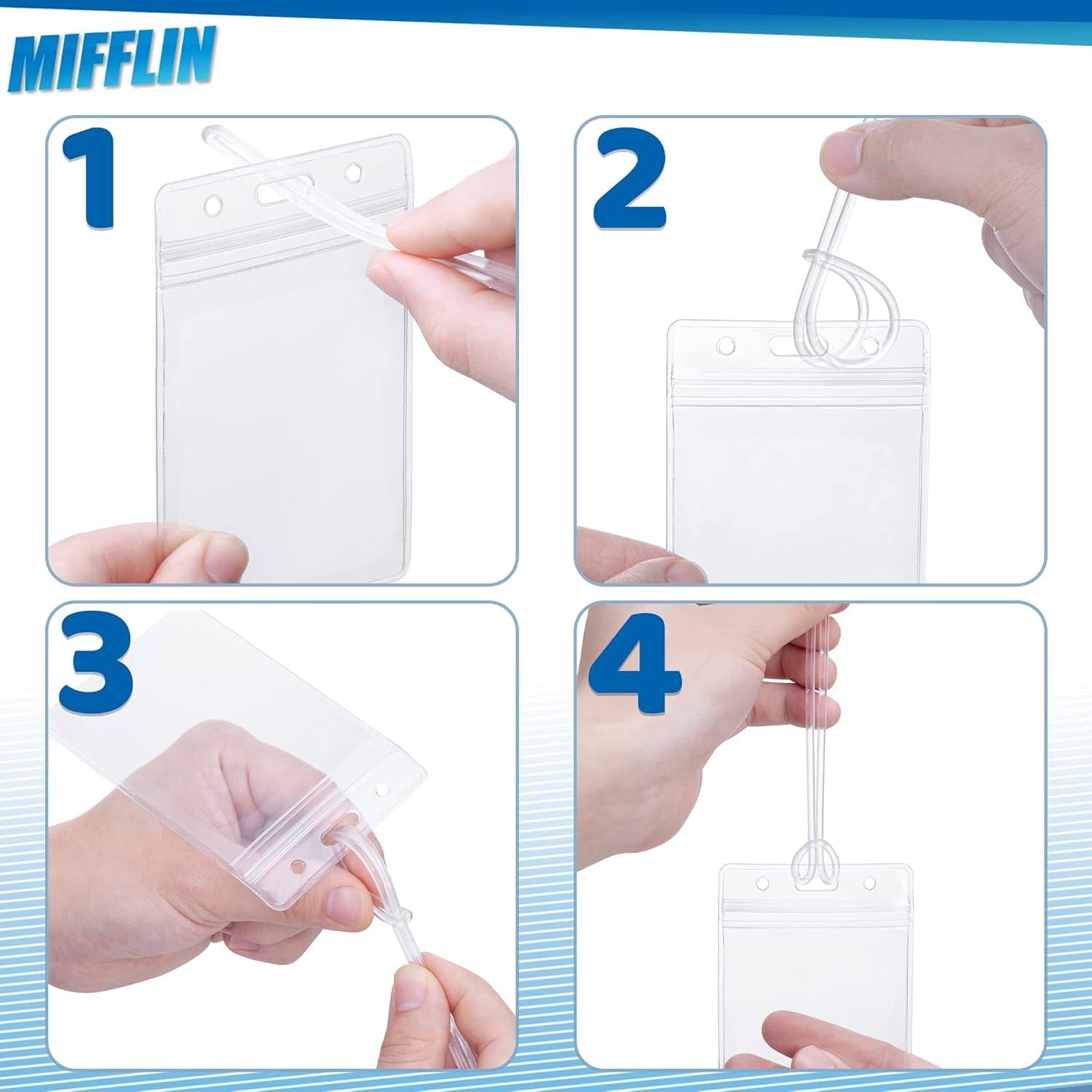 Etiquetas de Equipaje Mifflin Transparentes - Paquete de 10