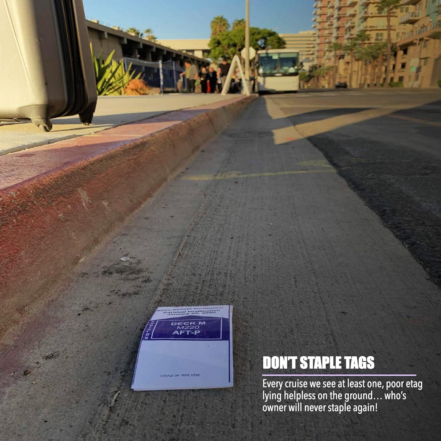 Soportes de Etiqueta de Equipaje Crucero Cruise On - Paquete de 4