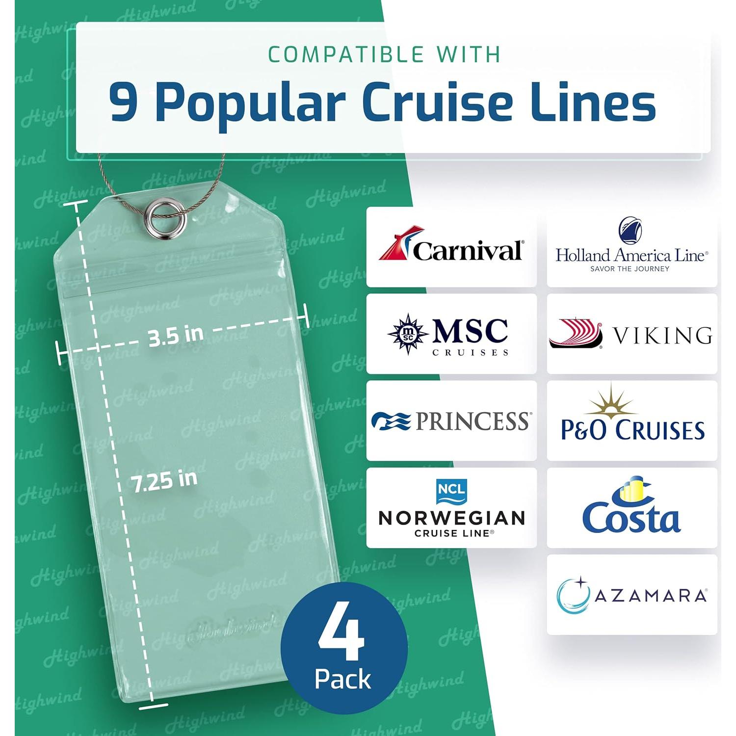 Soporte de Etiquetas de Equipaje Highwind 4 Pack - Impermeables