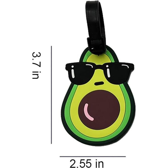 Etiqueta de Equipaje de Silicona QFSH Aguacate Personalizada