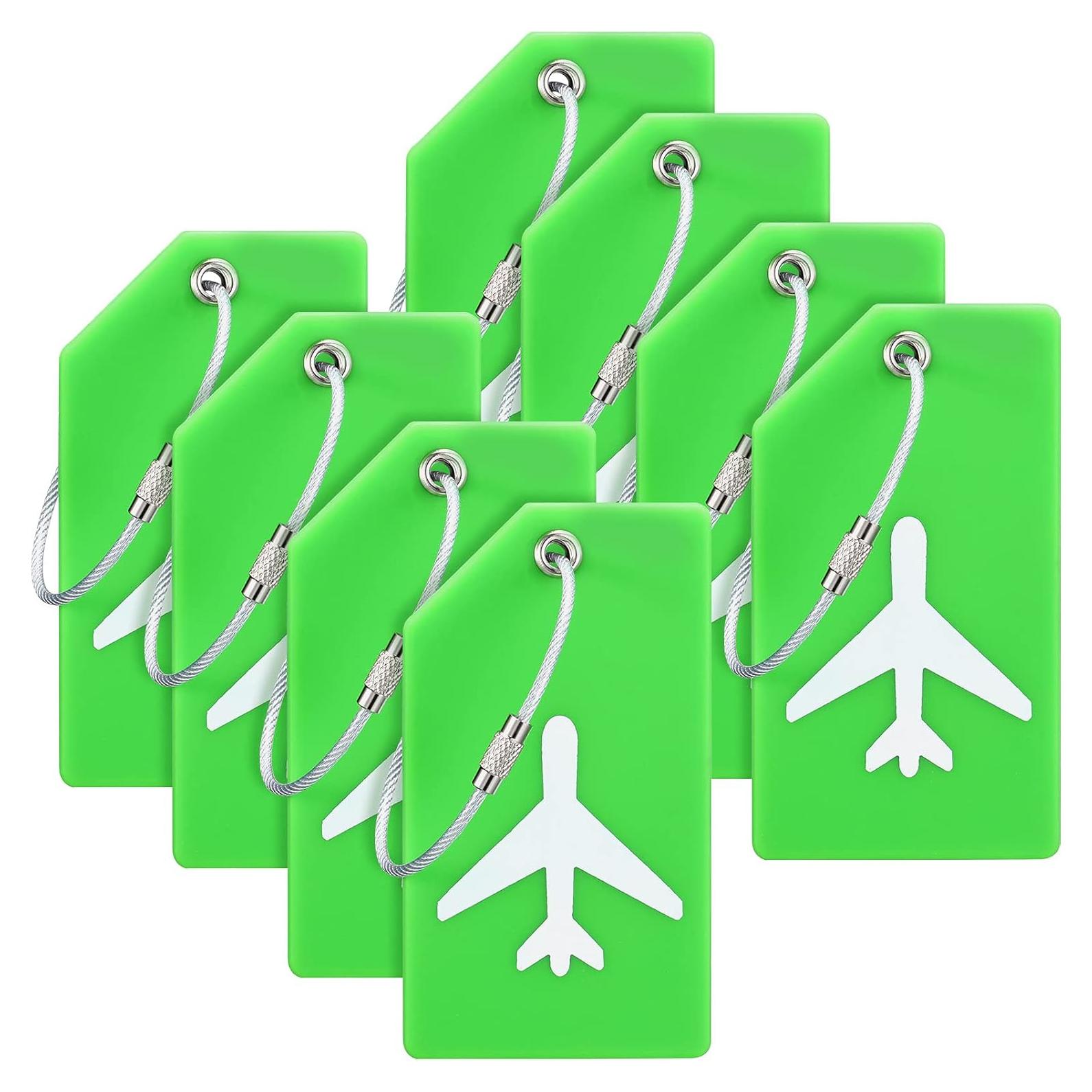 Etiquetas de Silicona para Equipaje Zonon - 8 Piezas Verde