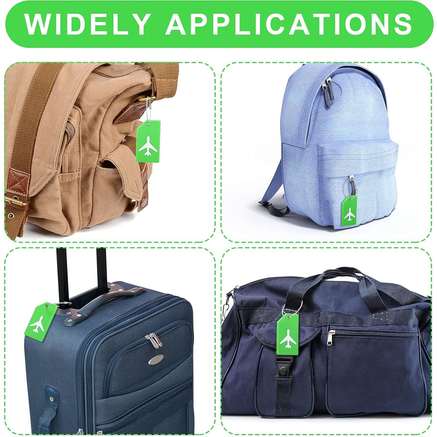 Etiquetas de Silicona para Equipaje Zonon - 8 Piezas Verde