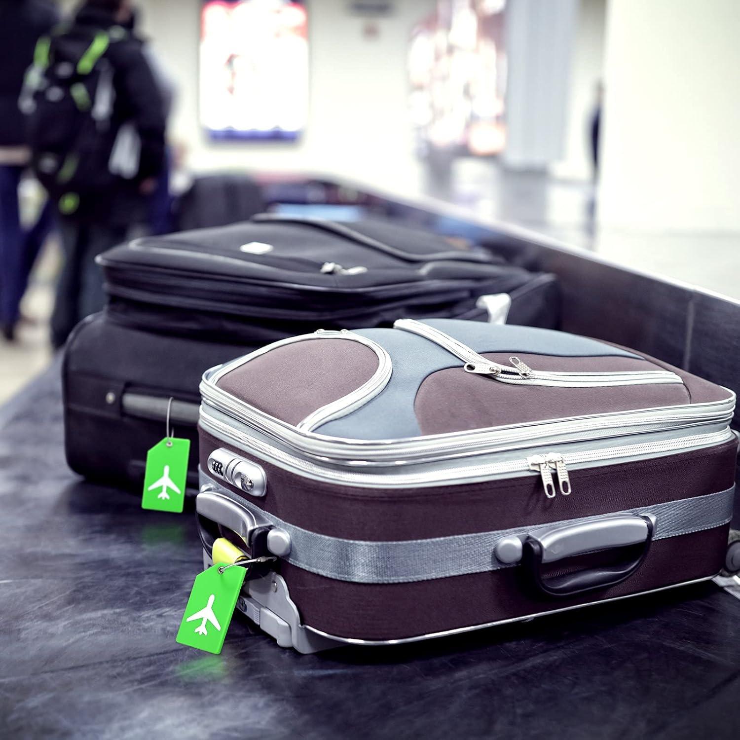 Etiquetas de Silicona para Equipaje Zonon - 8 Piezas Verde