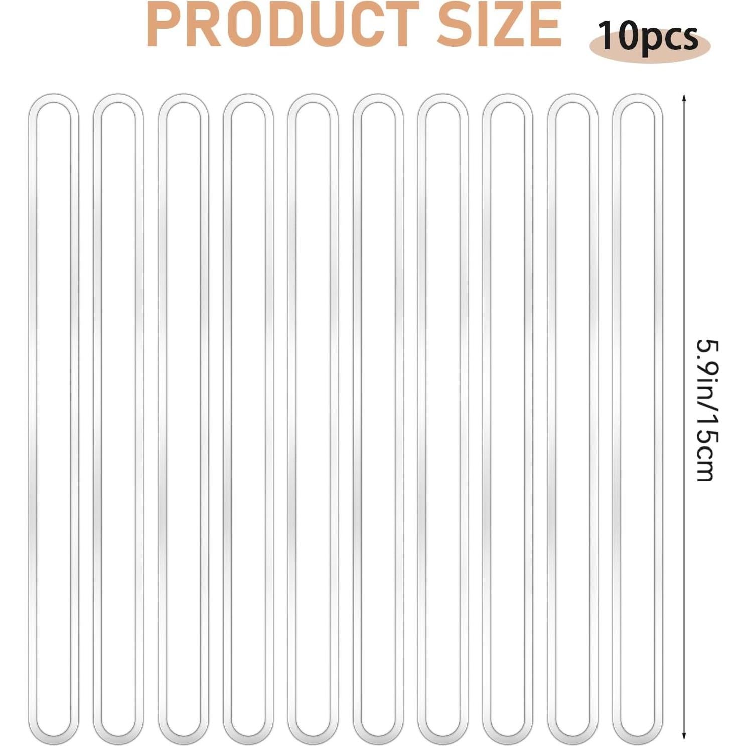 10 Correas de Etiquetas de Equipaje Transparentes SynHHergyx 15 cm