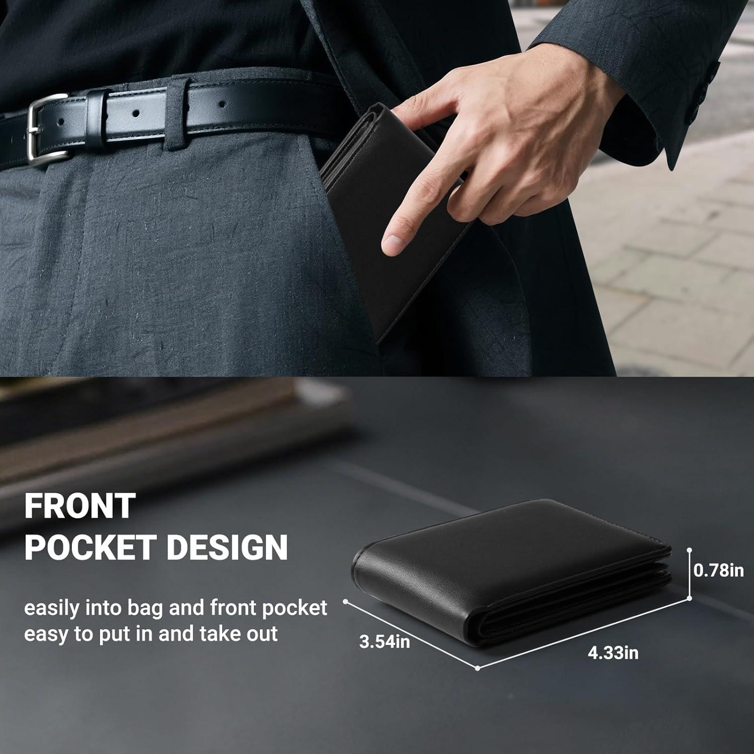 Cartera Bifold GNDR para Hombres con Bloqueo RFID - Negro