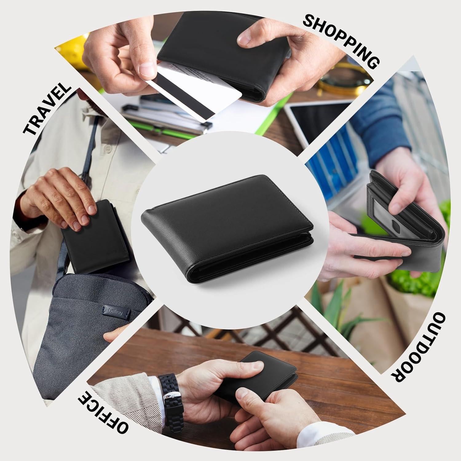 Cartera Bifold GNDR para Hombres con Bloqueo RFID - Negro