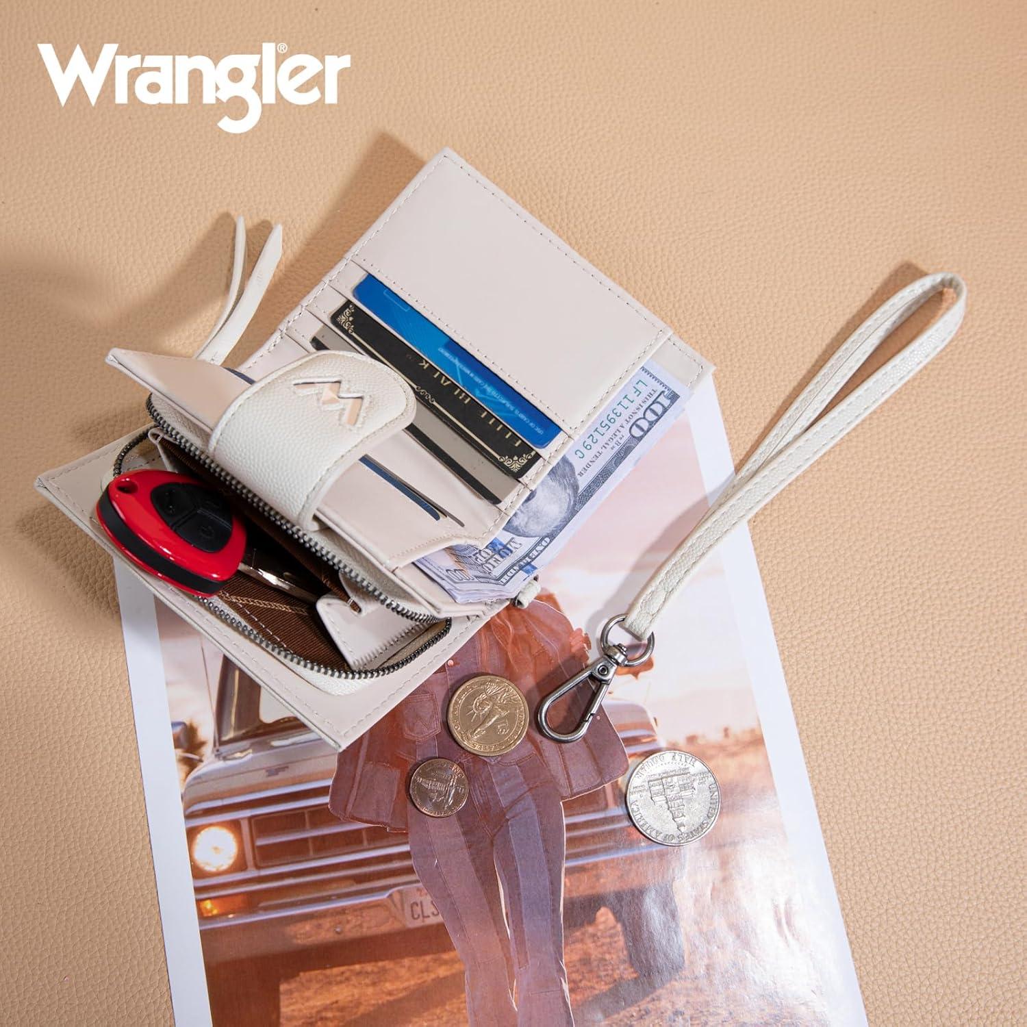 Cartera Bifold Wrangler para Mujeres con RFID y Muñequera