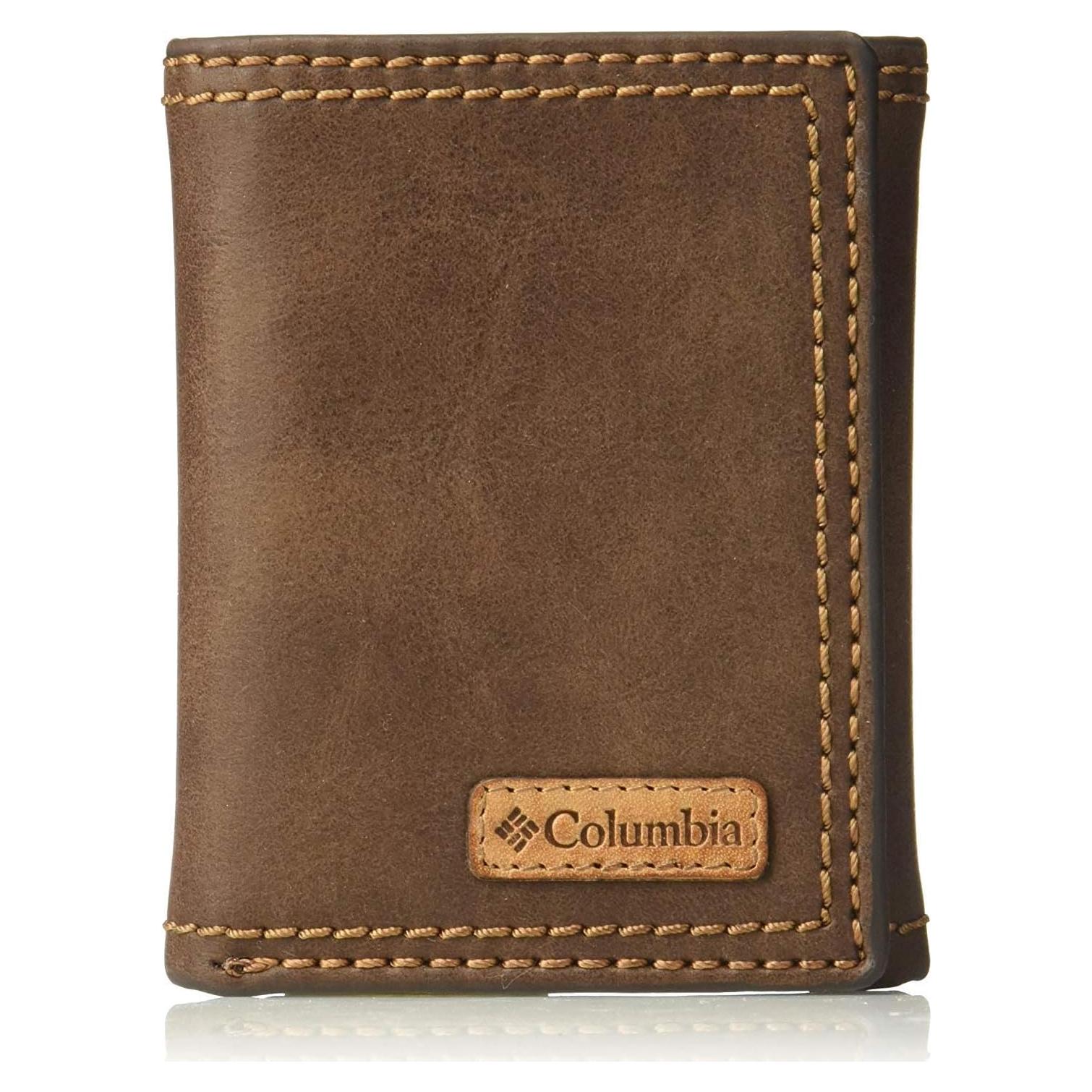 Billetera Trifold RFID Hombre Columbia Marrón Casual