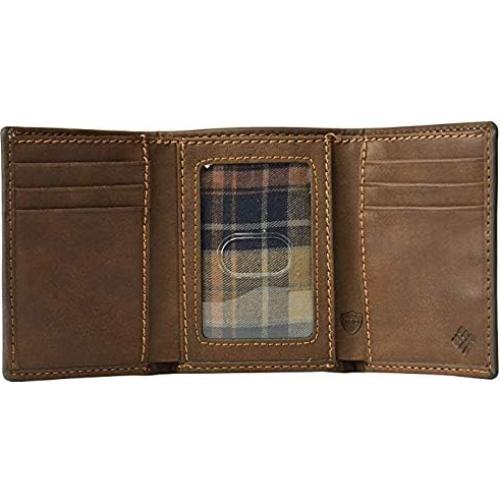 Billetera Trifold RFID Hombre Columbia Marrón Casual