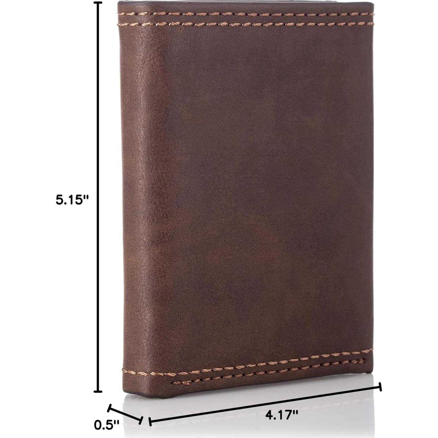 Billetera Trifold RFID Hombre Columbia Marrón Casual