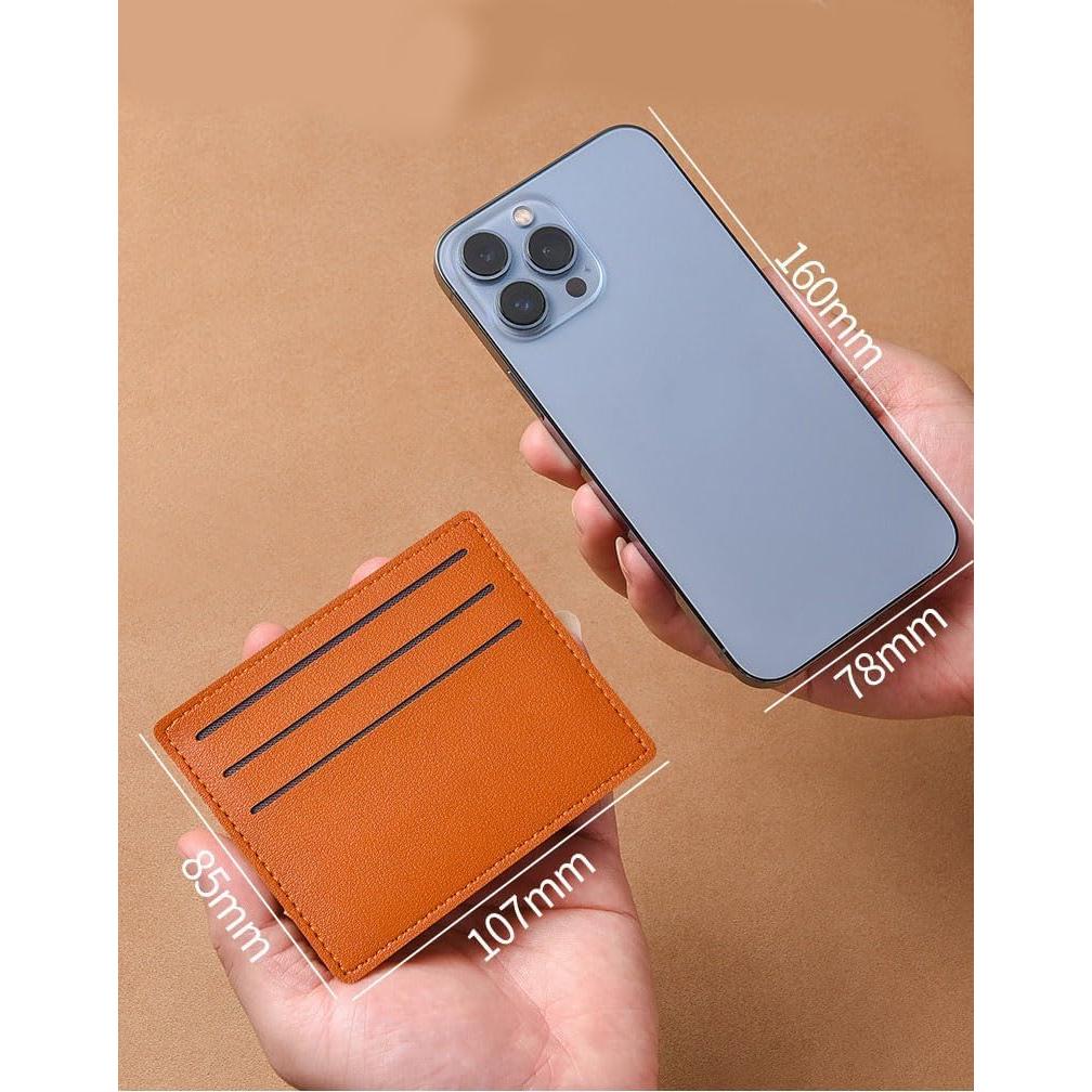 Cartera Minimalista de Cuero THTAJ con Bloqueo RFID 6 Tarjetas