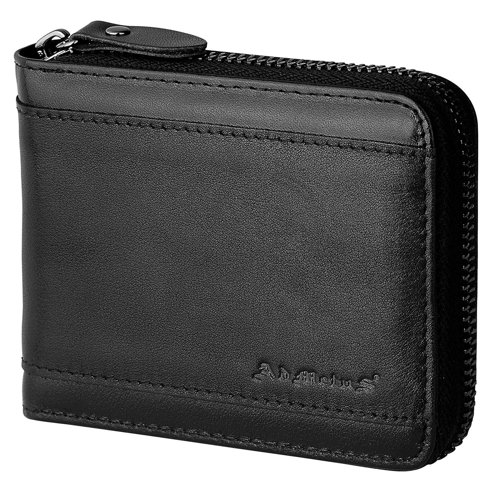 Cartera Bifold de Cuero Admetus con Bloqueo RFID para Hombres