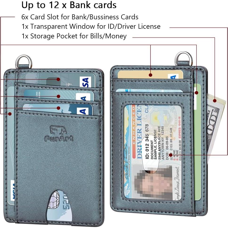 Cartera Minimalista FurArt Slim RFID para Hombres - Gris Perla