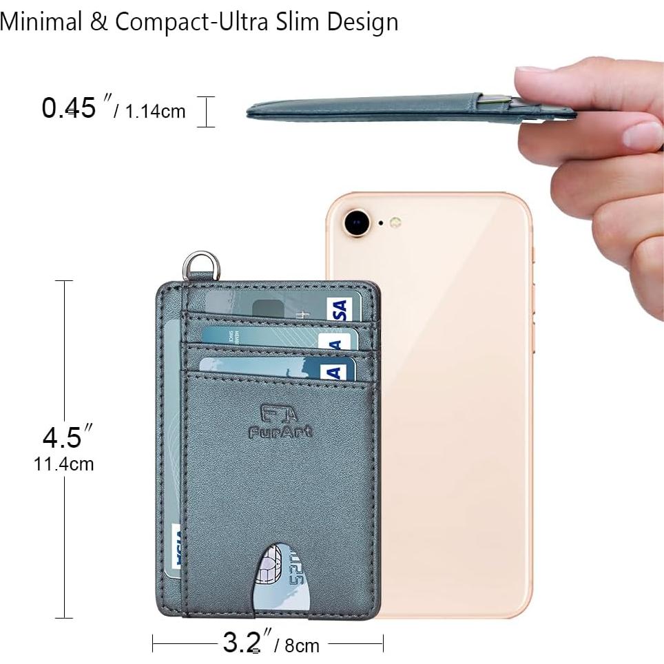 Cartera Minimalista FurArt Slim RFID para Hombres - Gris Perla