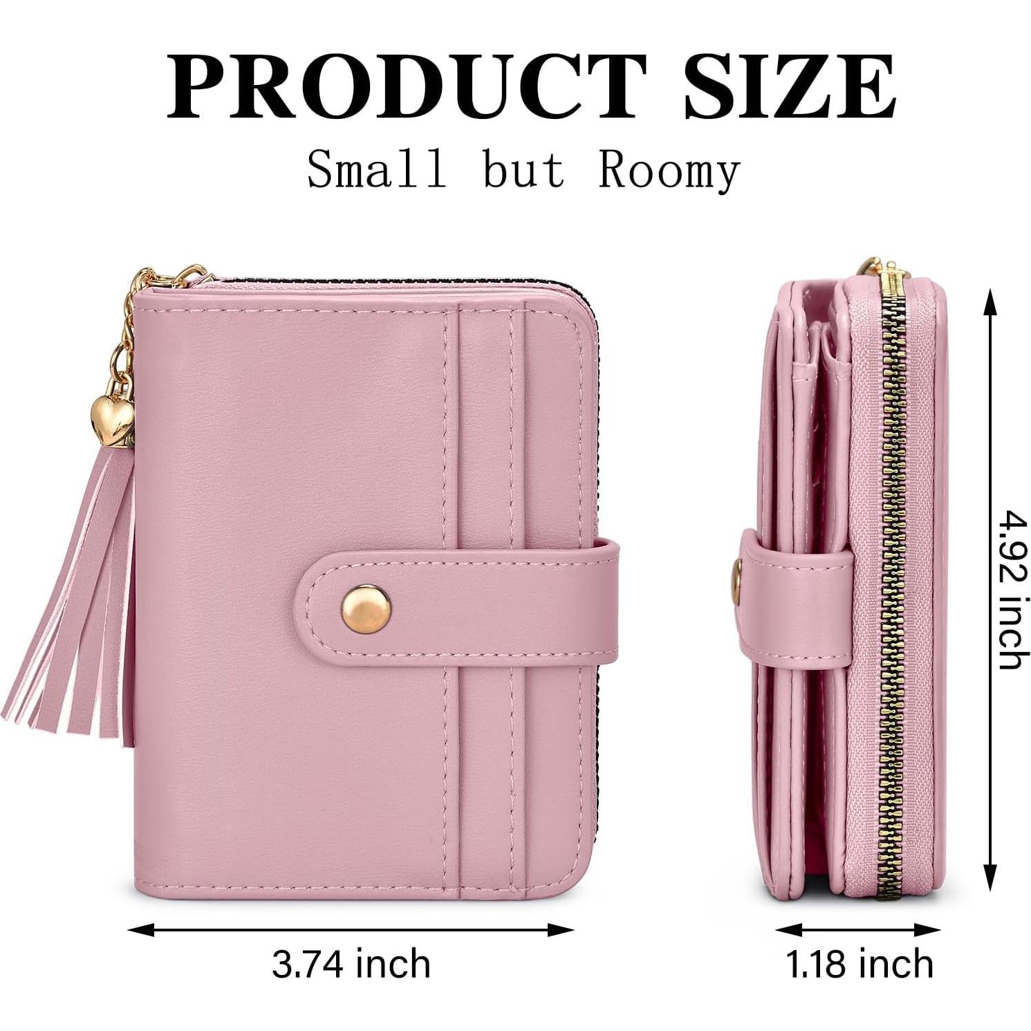 Cartera Bifold Oscaurt Mujer Rosa con Bloqueo RFID