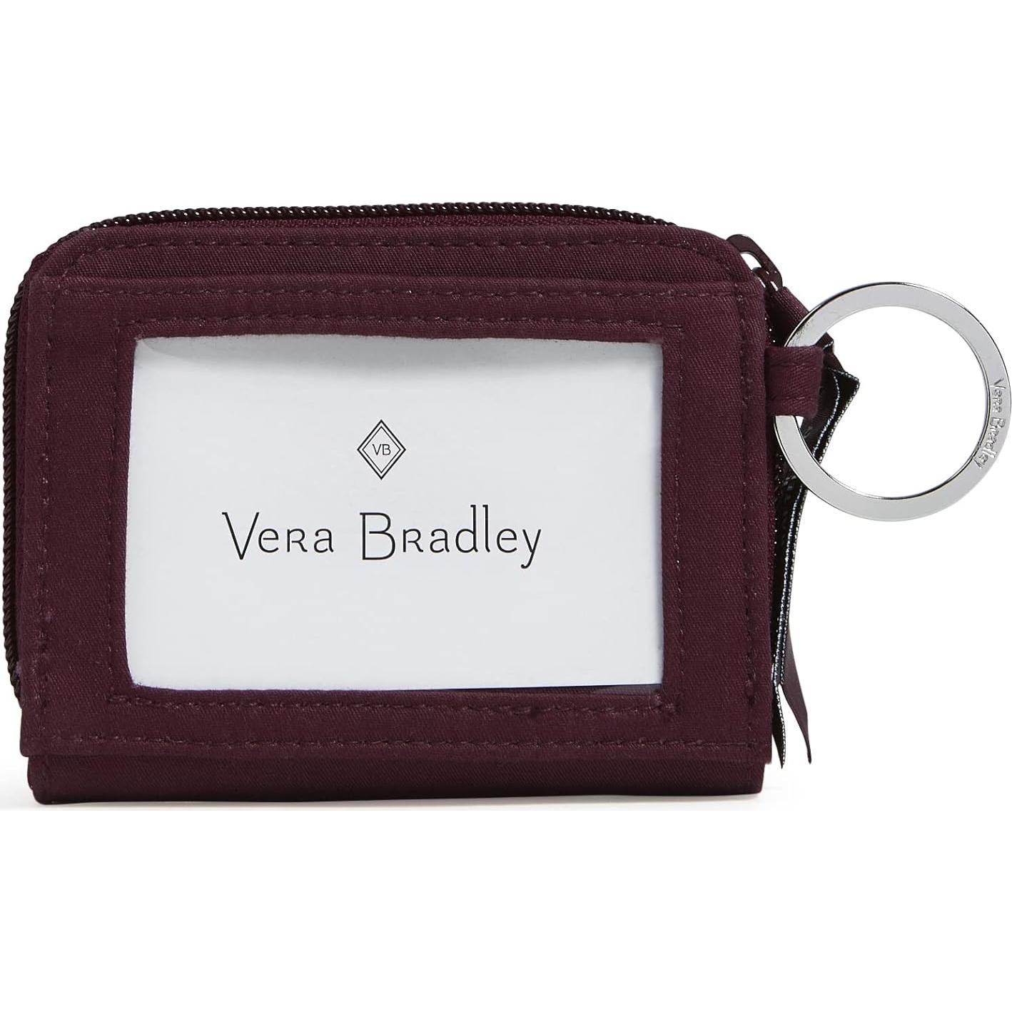 Billetera Petite Vera Bradley RFID Algodón Reciclado Vino