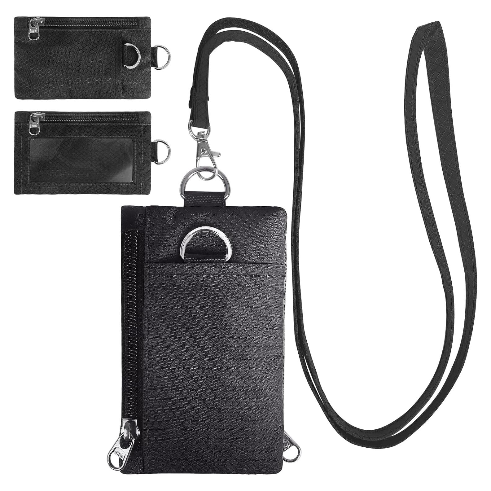 Billetera RFID TATAANTY Negra Minimalista Resistente al Agua