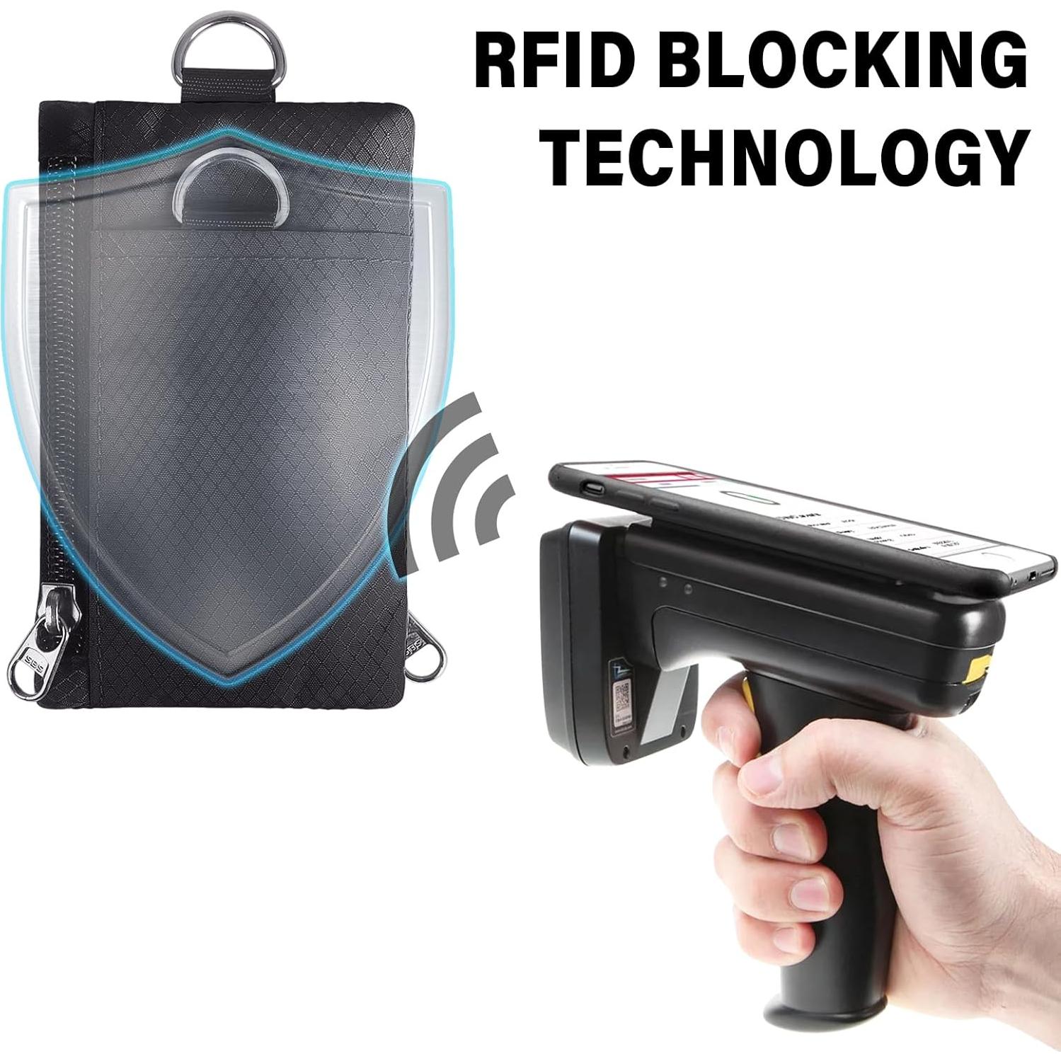 Billetera RFID TATAANTY Negra Minimalista Resistente al Agua