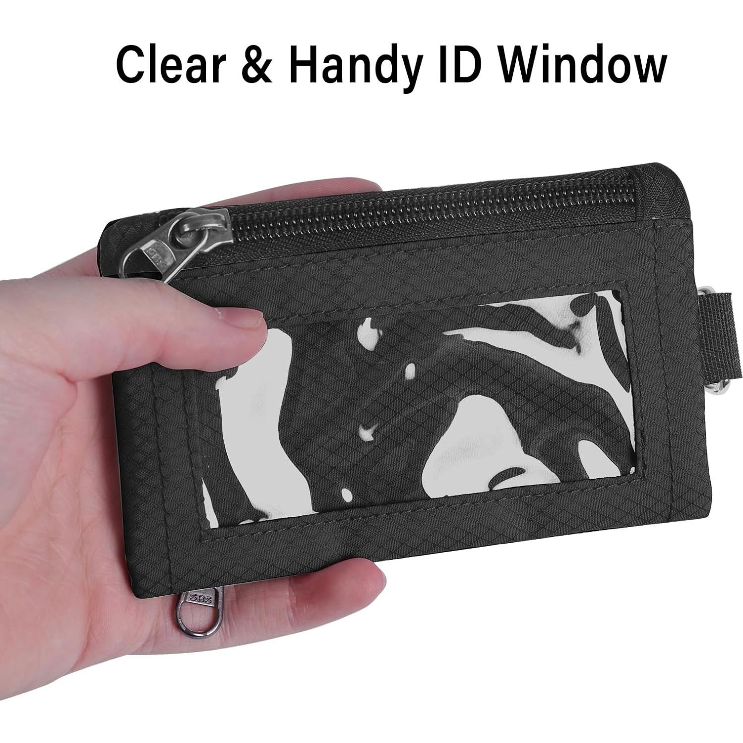 Billetera RFID TATAANTY Negra Minimalista Resistente al Agua