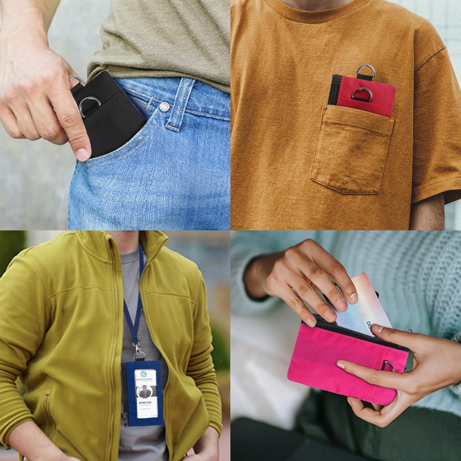 Billetera RFID TATAANTY Negra Minimalista Resistente al Agua