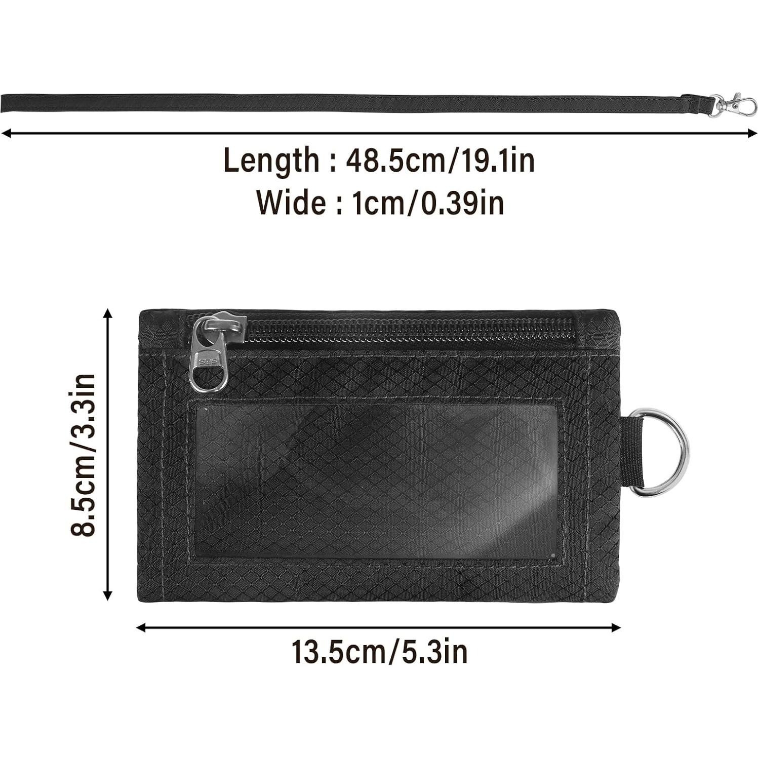 Billetera RFID TATAANTY Negra Minimalista Resistente al Agua