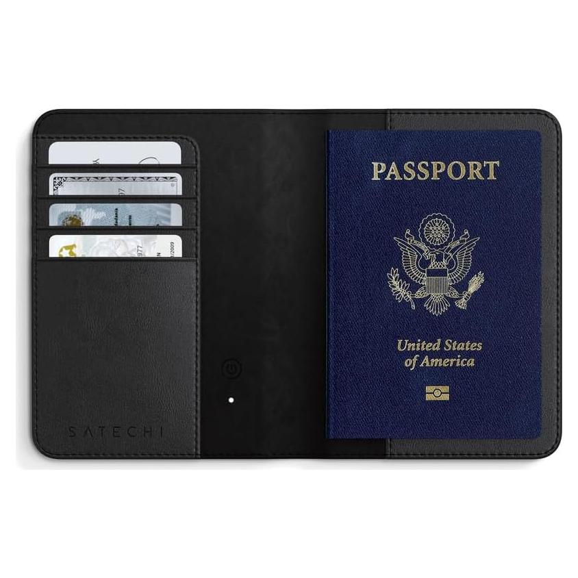 Funda de Pasaporte Satechi con Encuentra Mi y RFID - Negro